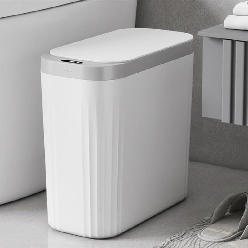 The Smart Sensor Trash Can is Automatic for Home Use in The Living Room Kitchen ABS Garbage