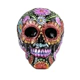 Pacific Giftware Day of The Dead Floral Skull Home Tabletop Decorative Resin Figurine