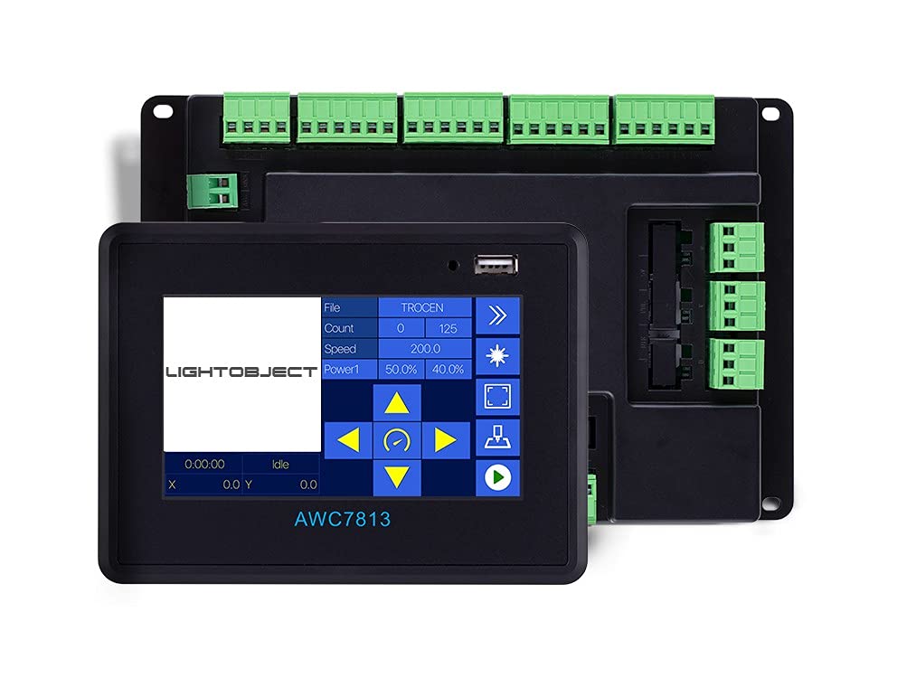 Lightburn Power Control Interface Lightobject Touchscreen Trocen Laser Controller AWC7813 User Manual