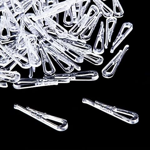 ZOEYES 2000Pcs U Shape Plastic Alligator Clips, 1.5”Transparent Plastic Clothespins, Clear Shirt Clips with Teeth for Shirts Fabric Folding Ties Socks Pants Hold Garments in Place Cover