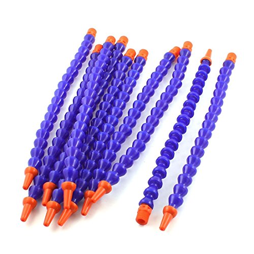 VNDEFUL 2Pcs Round Nozzle 1/4PT Flexible Oil Coolant Pipe Hose