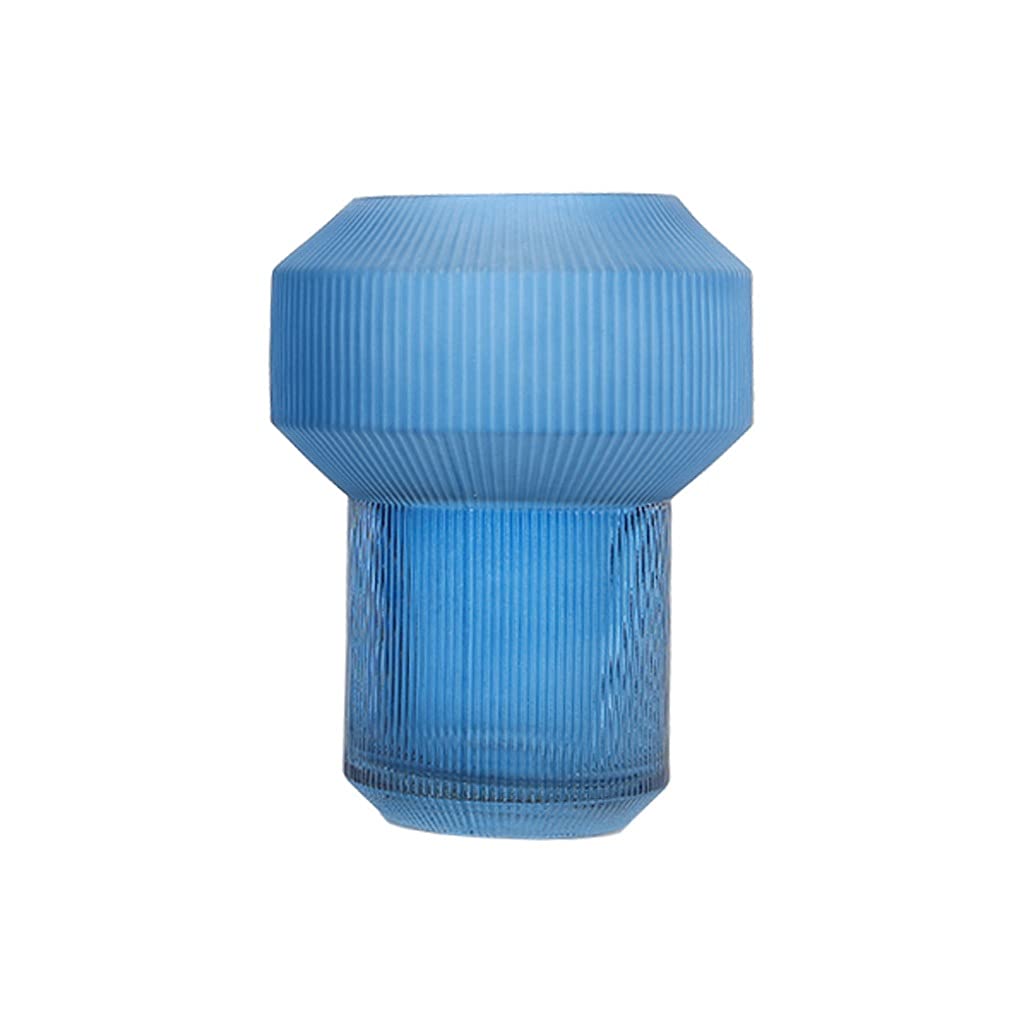 Vasi/Vaso Kreative Glas Idroponische Vaso Dekoration Modernes Zuchause Wohnzimmer Esstisch Dekoration Desktop Center Blumenarrangement Blau Vaso Decorativo (Size : A)