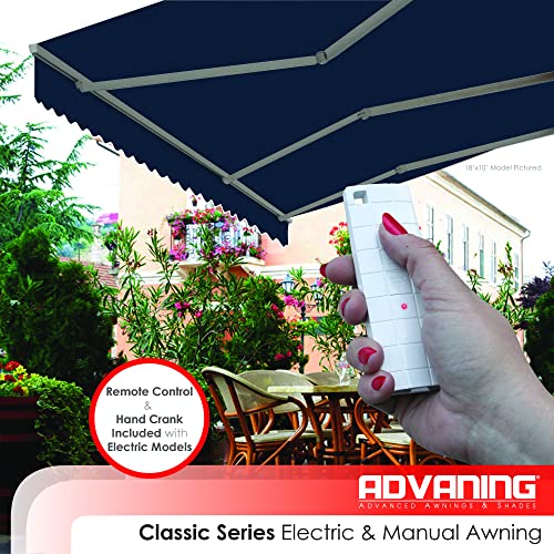 ADVANING-Classic-Series-12X10-Electric-Retractable-Awning-100-Acrylic-UV-Sun-Shade-Canopy-Navy-Solid-EA1210-A004H ADVANING Classic Series 12X10 Electric Retractable Awning 100 Acrylic UV Sun Shade Canopy Navy Solid EA1210 A004H
