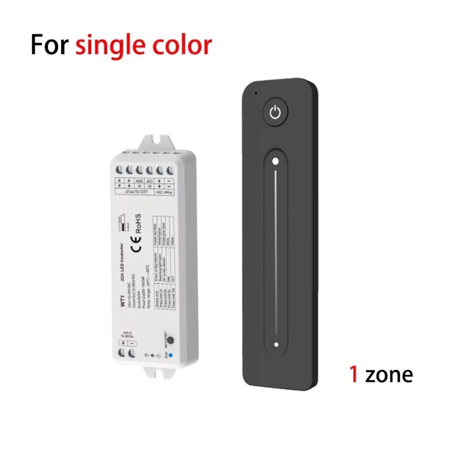 Controlador LED atenuador LED 12V 24V 36V DC 2CH 2,4G interruptor atenuador WW CW CCT controlador WT1 controlador LED(WT1 and R11)