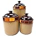 Casa Estebana 3 Piece Stoneware Storage Canister Container Jar Set