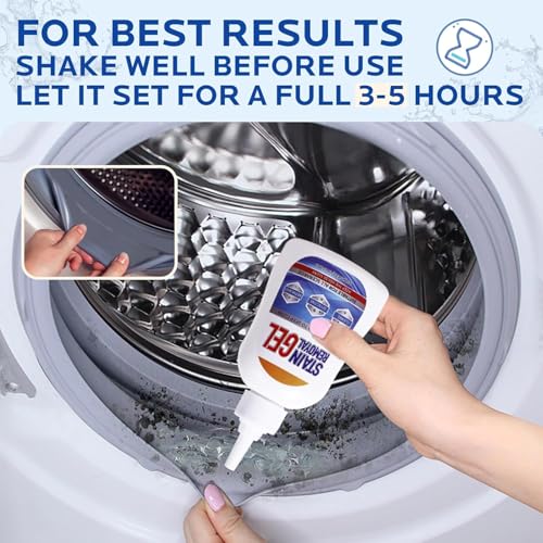 Image of VONT Mold Stain Remover Gel :Use on Washing Machine Gasket,Sink,Shower and Bathroom Grout - Front Load Washer Cleaning Solution,Heavy Duty Stain (200 ml)