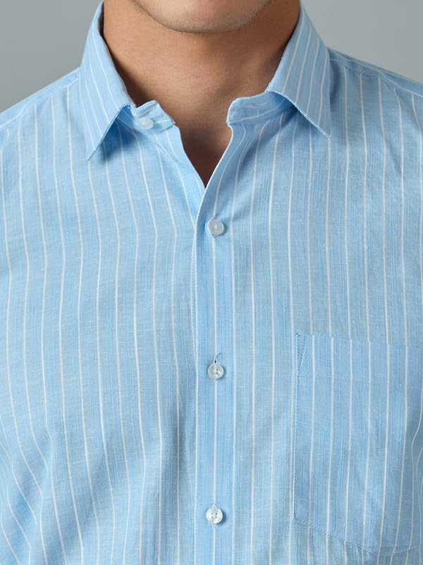 Image of Men's Striped Cotton Formal Shirt