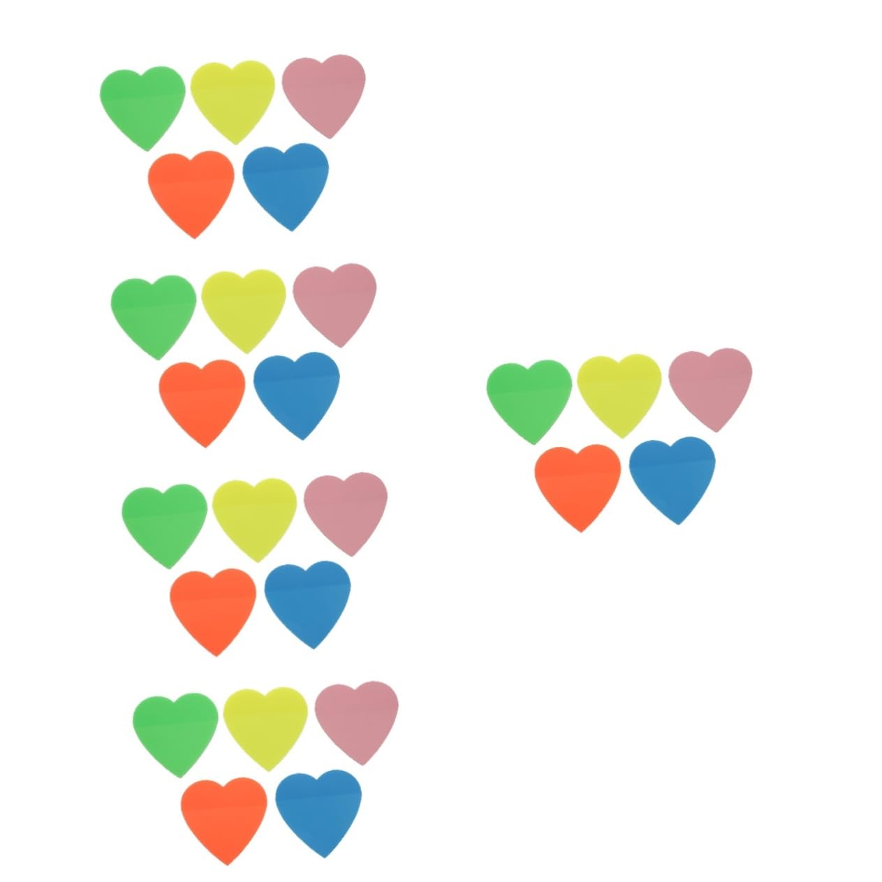 HOMSFOU 5 Pezzi Memo Stickers Adesivi Note Colorate Trasparenti per Ufficio e Scuola Pratici Blocchetti Autoadesivi per Studenti e Insegnanti