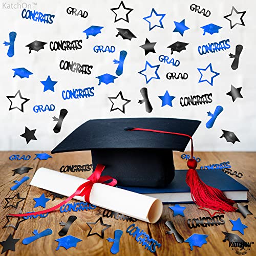 Image of Graduation Decorations 2026 | Blue and Black Congrats Grad Confetti 2026 - Pack of 1300 | Graduation Confetti 2026 | 2026 Graduation Table Decorations, Graduation Confetti Class of 2026, KatchOn