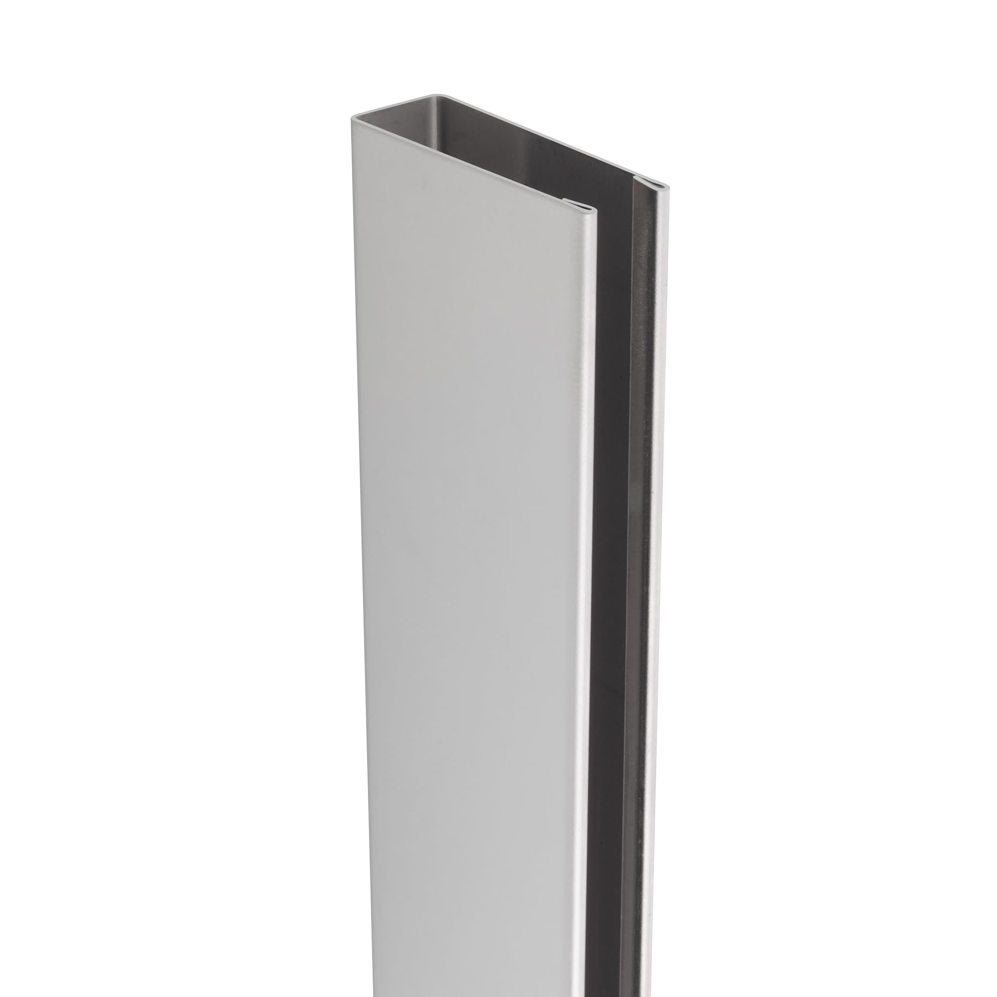Perfil de Pared de Acero Inoxidable con Perforación para Mamparas de Ducha de 10 mm | Modelo U de 200 cm | Montaje Fácil y Seguro | Tornillería FISCHER Incluida