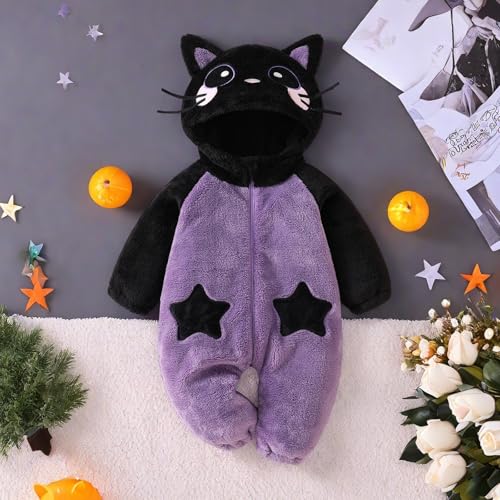 Disfraz animal para bebé con capucha y pijama peludo miniatura 5