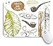 Produktbild Gaming Mouse Pad rutschfeste Gummibasis, rauchende Zigarren in Skizzenrohren Guillotinen Tabakblätter, für Computer Laptop Office Desk