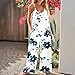 Brunch Pants for Juniors Fall Summer Floral Print Loose Fit Flare Wide Leg Straight Leg Long Boot Cut Leg Jumpsuits Pants Catsuit Women 2025 Clothing Fashion L