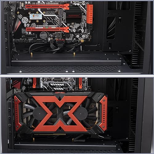 Image of Graphics Card Bracket with Versatile Vertical GPU Mount Bracket and Gpu Holder for Enhanced PC Performance Black