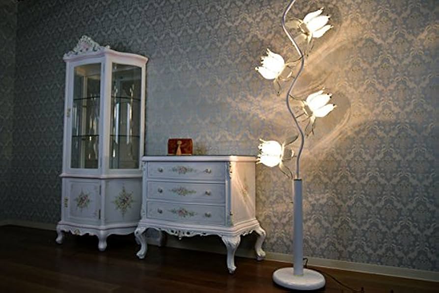 Amazon.co.jp : スタンドライト ロータス フラワーランプ 4灯（電球