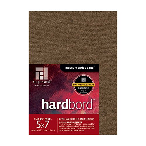 Image of Ampersand Art Supply Hardboard Wood Painting Panel: Museum Series Hardbord, 5 inch x 7 inch 3-Pack, 1 /8 Inch Flat Profile