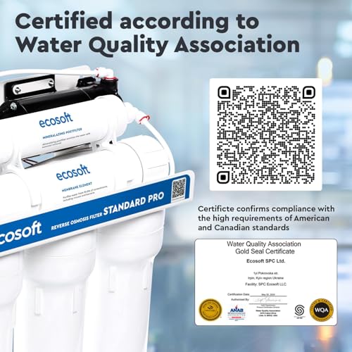 Miniatura 3 de Ecosoft Standard Pro Filtro De Ósmosis Inversa, Sin Bomba, Solución Compacta De Purificación De Agua