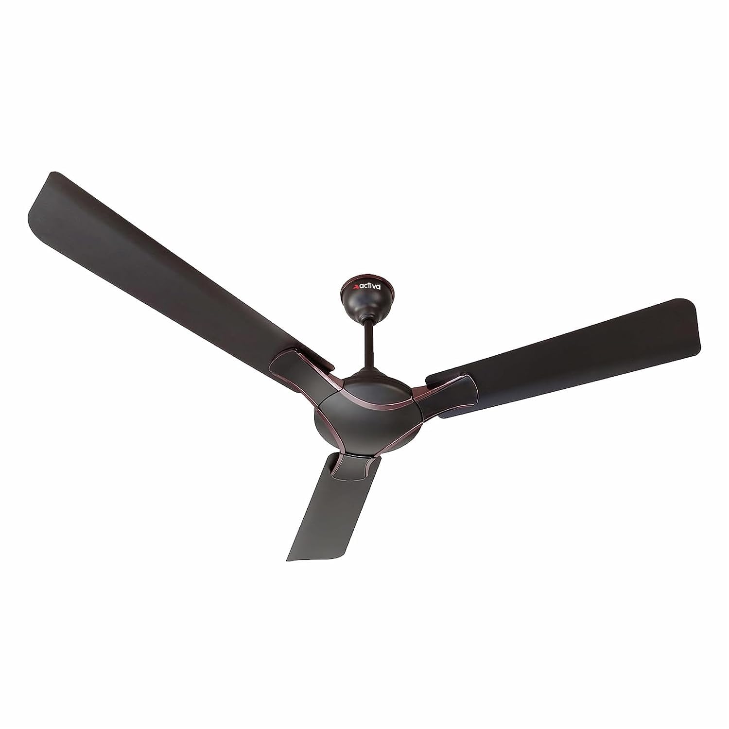 ACTIVA Corolla 1200mm Ceiling Fan, 390 RPM High Speed Air Delivery, BEE Approved One Star Rating, Large Sweep, 50 W Cooper Winding Motors, Anti Dust Coating, 2 Years Warranty - Smoke Brown