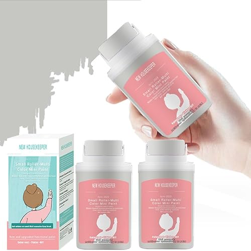 Miniatura 6 de Cepillo rodante para reparación de pared, kit de reparación de pared con rodillo pequeño, cepillo de rodillo portátil, herramienta de reparación de