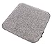 Filz Sitzkissen 4er Set in Graumeliert/dunkelgrau zum Wenden, waschbare Stuhlauflage mit Füllung inkl. Reissverschluss. Sitzauflage für Bank und Stuhl, Sitzpolster/Filzauflage weich gepolstert