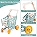 Costzon Grocery Store Playset, Grocery Store Pretend Play w/ Shopping Cart, Basket, Play Food, Scanner, Sound & Light, Pretend Play Cash Register, Supermarket Playset for Kids 3+ (Multi-Color)