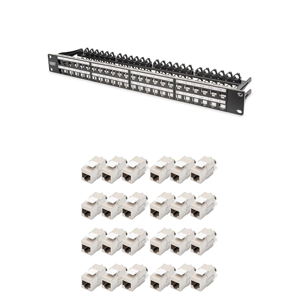 Pannello Patch Modulare DIGITUS - 48 Porte 1U Per Rack 19'' - Schermato E Professionale
