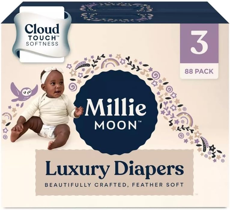 Millie Moon Luxury Disposable Diapers -(Size-3 and Count-88) 1BOX