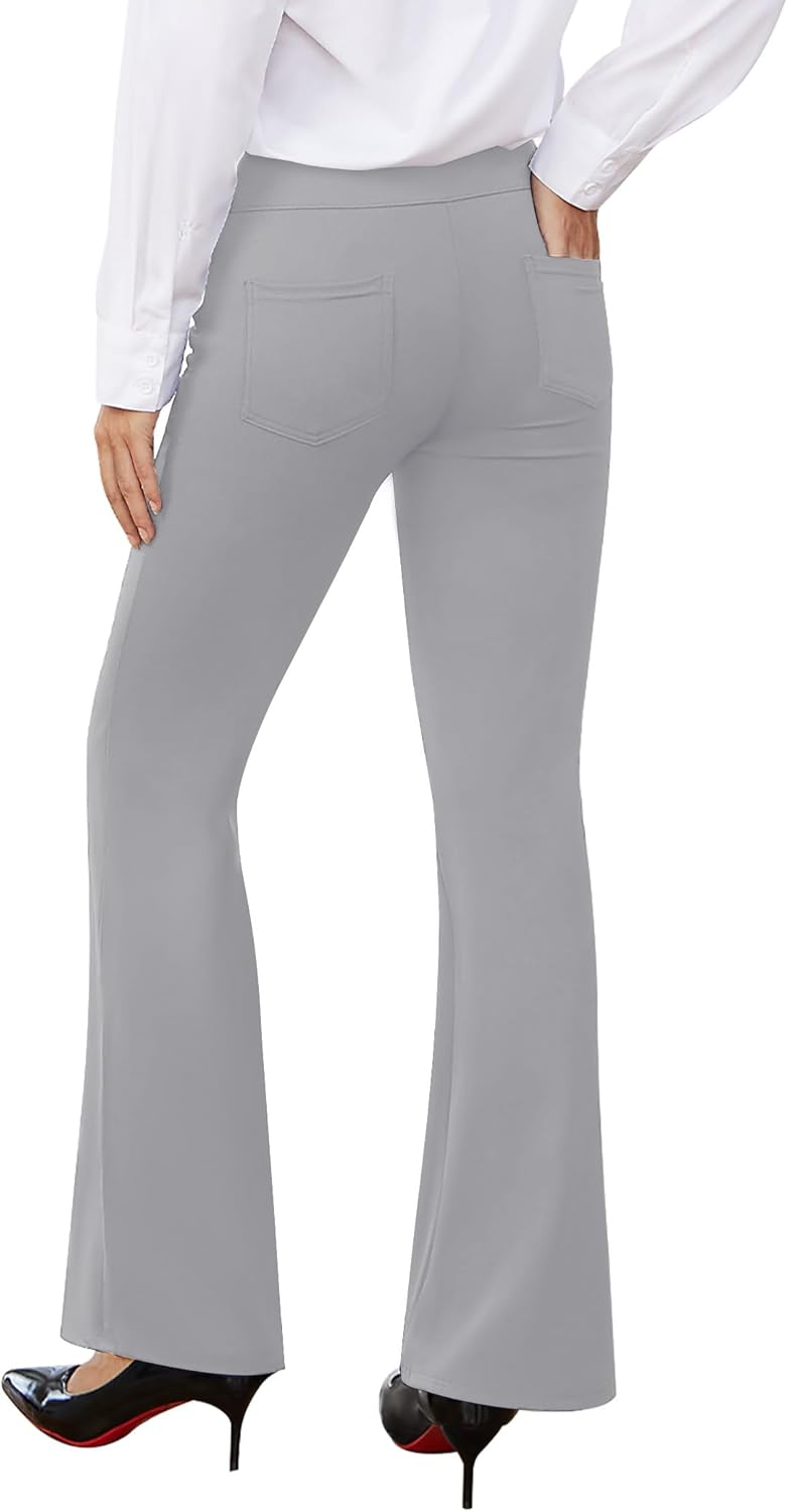 Womens Dress Pants Stretchy Work Pants Business Casual Slacks with 4 Pockets Pull On Office Trousers - Image 2