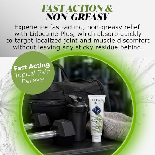 Image of Lidocane Plus Soothing Topical Pain & Itch Relief Cream with Aloe - 4 oz | Fast-Acting Maximum Strength 4% Lidocaine Numbing Cream for Joint Pain, Muscle Pain, Soreness and More, Non-Greasy Formula