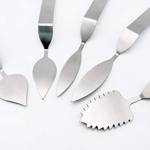 Miniatura 5 de Moldes de chocolate 5pcs cortador de hojas de chocolate espátula cortador mousse pastel herramienta para hornear