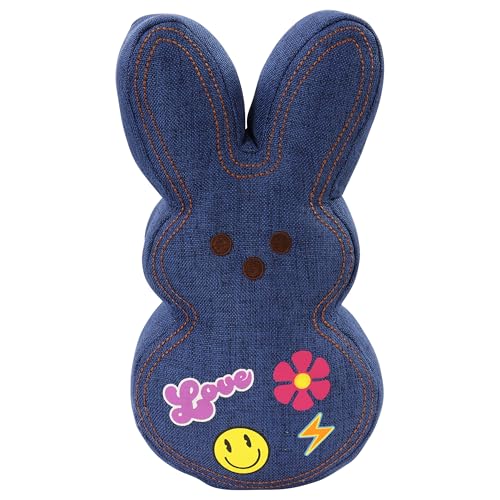 Animal Adventure | 9' Dark Blue Denim Shaggy Bunny Peeps Plush | Easter Basket Stuffed Animals for Kids | Marshmallow Candy | Huggable Soft Plushie Stuffers Buddy Toy | Collectable Gifts | Aged 3+