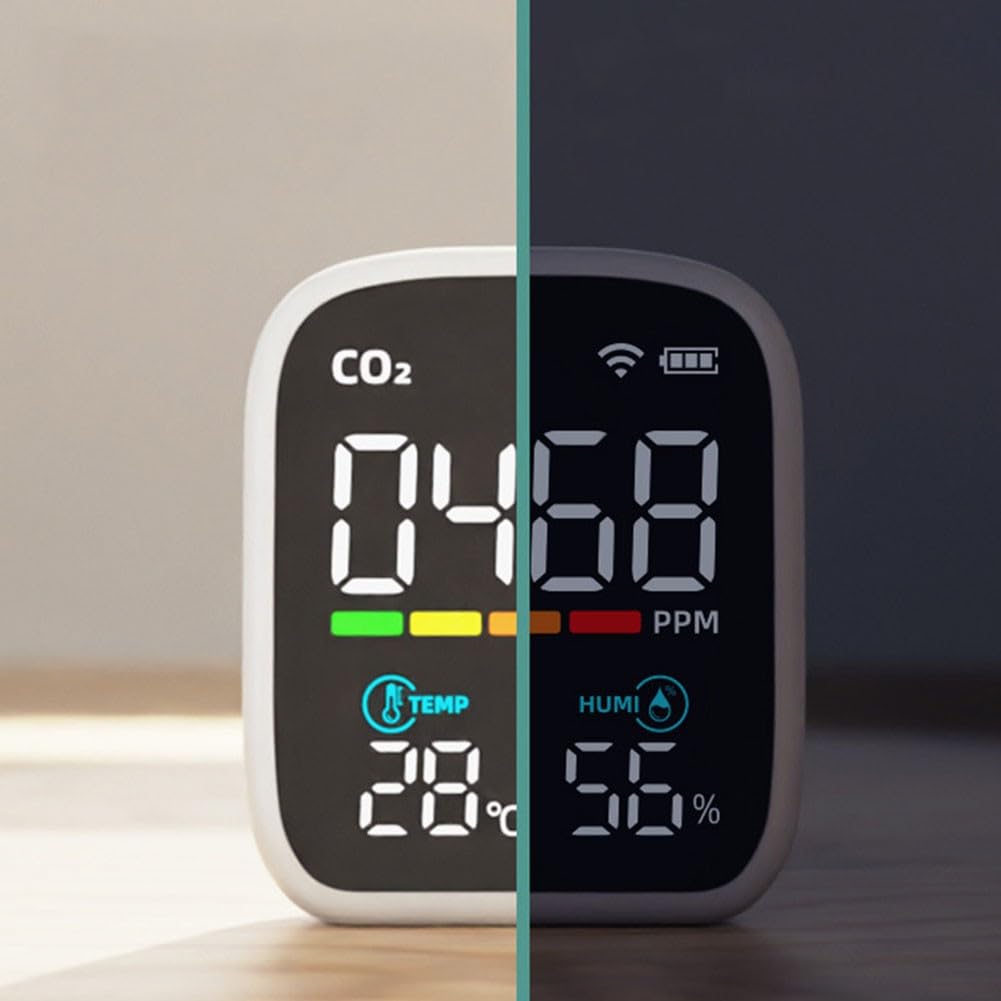 Rilevatore di , rilevatore di anidride carbonica WIFI con allarme data logger sensore NDIR accurato salvaguarda la tua salute e tranquillità