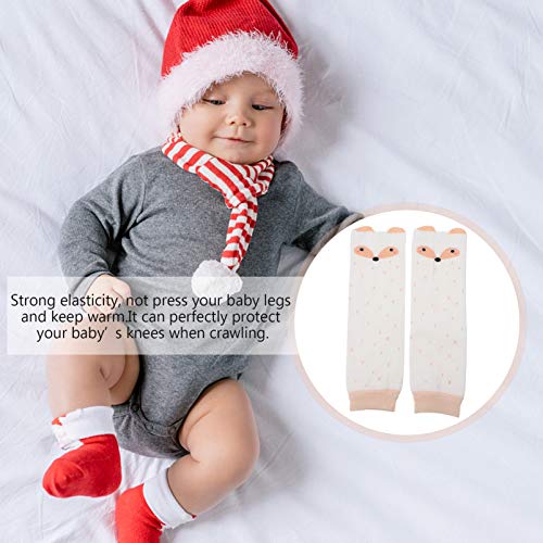 Cartoon Anti-slip Knee Pad Warmers for Boy Girl Thick and Comfortable Knee Protection for Crawling Non-slip Leg Warmers for Boys and Girls Milk2