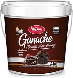 Ganache Sabor Chocolate Meio Amargo 4Kg Vabene