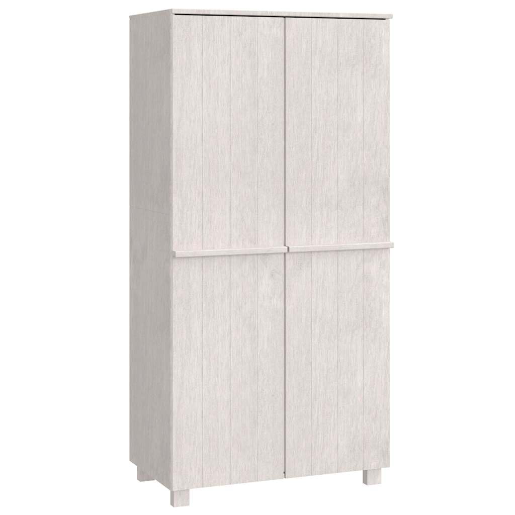 Makastle Garde-Robe Blanc 89x50x180 cm Bois Massif de pin