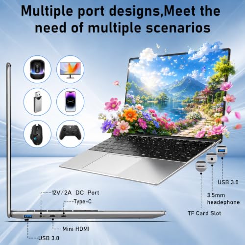 Image of 2026 Laptops Computer,15.6 inch Windows 11 Pro Laptop with Office 365 included,16GB RAM 512GB SSD,Intel Pentium Process,6H Battery,Mini HDMI,cam|Mic,Portable Thin Lap Top for College Student Business Work