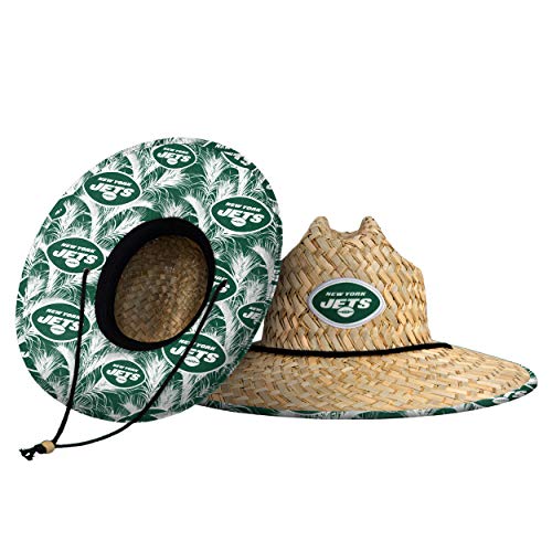 Image of NFL Team Logo Americana Floral Lifeguard Beach Straw Sun Hat