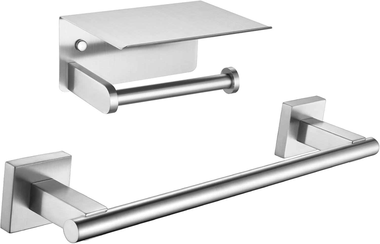 Toilet Paper Holder Bundle with Hand Towel Holder (Brushed Nickel)