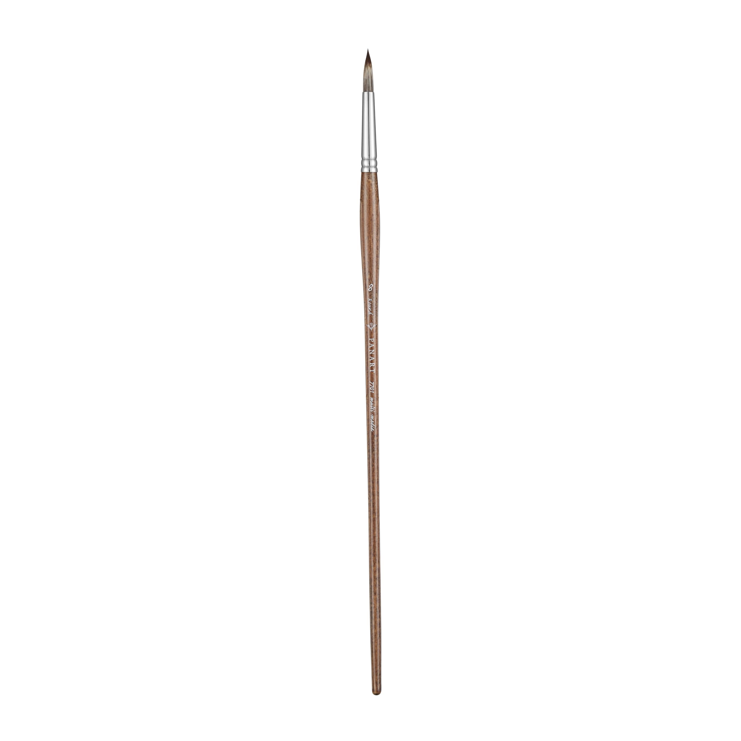 Pan Art Round Synthetic Mongoose Brush - No. 08 - Multimedia - 1 Piece