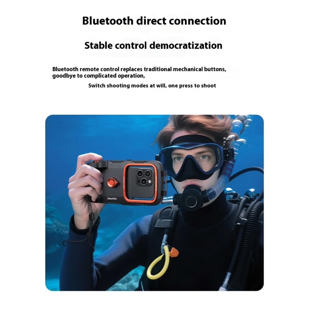 Etui na telefon do nurkowania Bluetooth wodoodporny uchwyt aparatu 20 m wzmocniona ochrona fotografii do surfowania pływania