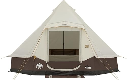 Miniatura 1 de CORE Tienda de campaña para 6 personas con luces LED  Amplia tienda de campaña iluminada familiar con bolsa de transporte para camping, glamping y