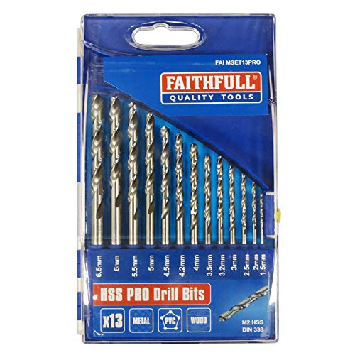 Faithfull MSET13PRO HSS Drill Set M2 1.5/6.5mm and 3.2/4.2 mm - Image 2