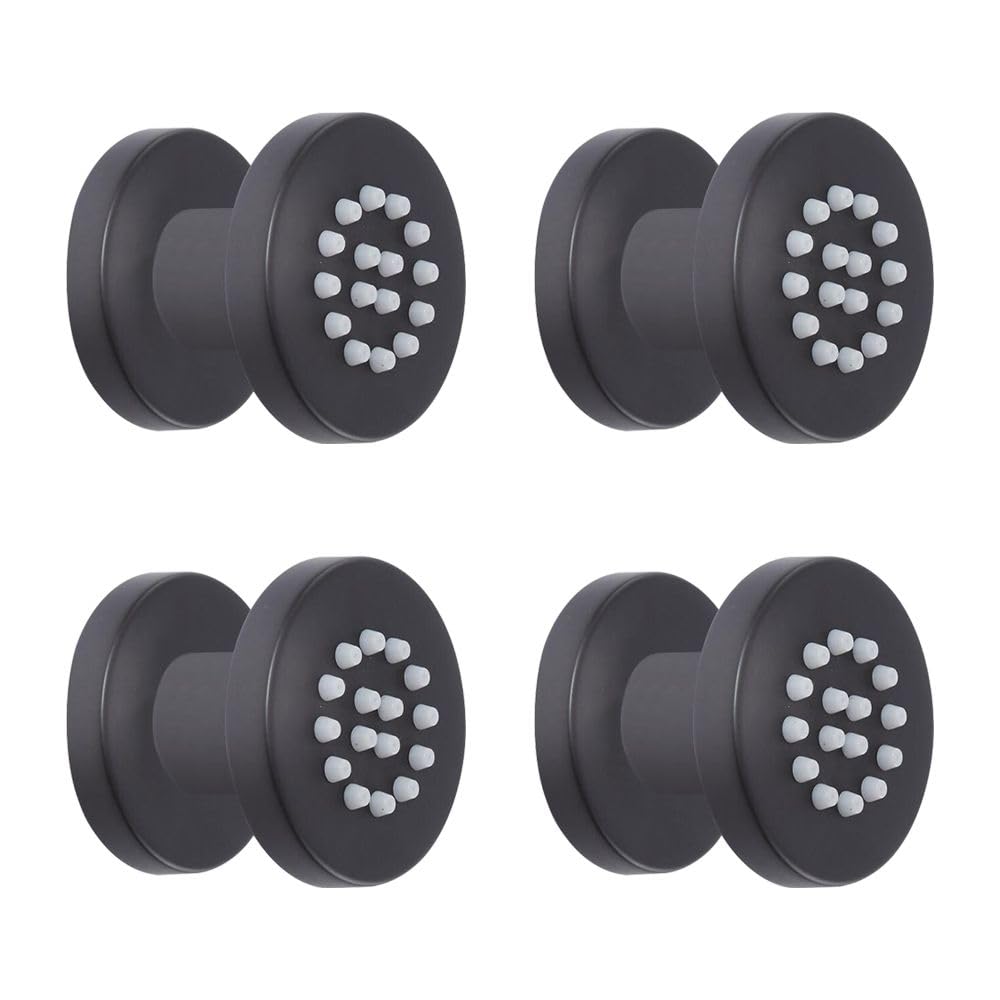 Milano Black Nero Front Fix Bathroom Shower Round Body Jet - Pack Of 4
