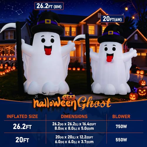 RELIFLOAT 20ft Halloween Inflatable Decorations Ghost Outdoor, Yard Blow Up - image 5