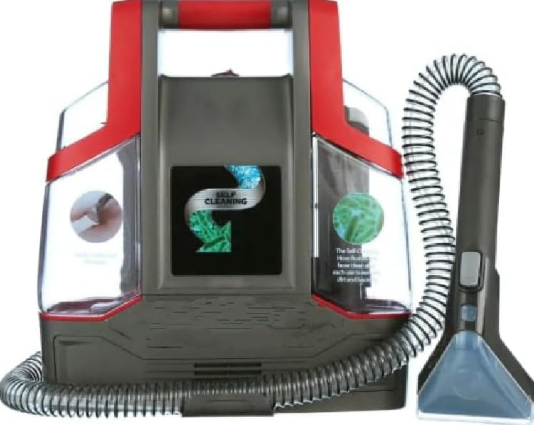 Spotless Portable Carpet & Upholstery Spot Cleaner Machine with 5 oz Pet Cleaning Solution, Tropical Breeze Scent – Deep Cleaning for Stains, Pets, and Upholstery