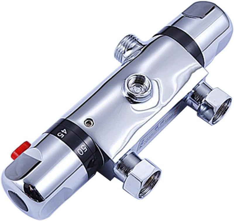 DOITOOL Thermostatic Shower Valve Faucet Repair Kits Shower Thermostatic Mixing Valve Water Mixing Blending 3 Way Thermostatic Mixed Head Concealed