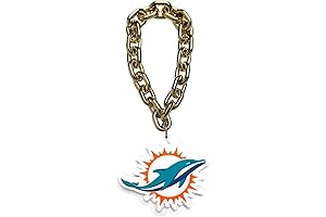 Miami Dolphins NFL Big Logo Fan Chain Holiday Ornament