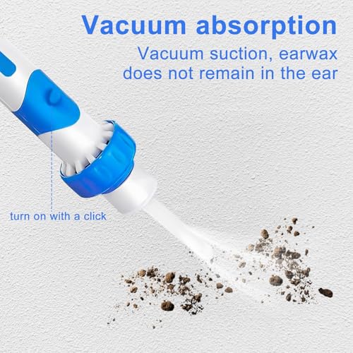 Oroclear Ohrenschmalz-Sauger,Podomax Oroclear Ohrenschmalz-Reiniger,Elektrisch Ohrenschmalz Entferner Ohrenreiniger mit 2 Waschbaren Ersatzköpfen,Ohrwachs Entfernungs Tool Geeignet für alle Familien