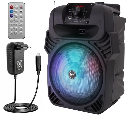Pyle Sistema de Altavoces, PA, 400W, Bluetooth, portatil, Recargable...