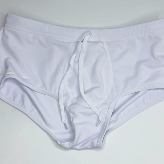 UXH Swimwear Men Sexy White Swimsuits Swim Briefs Bikini Board